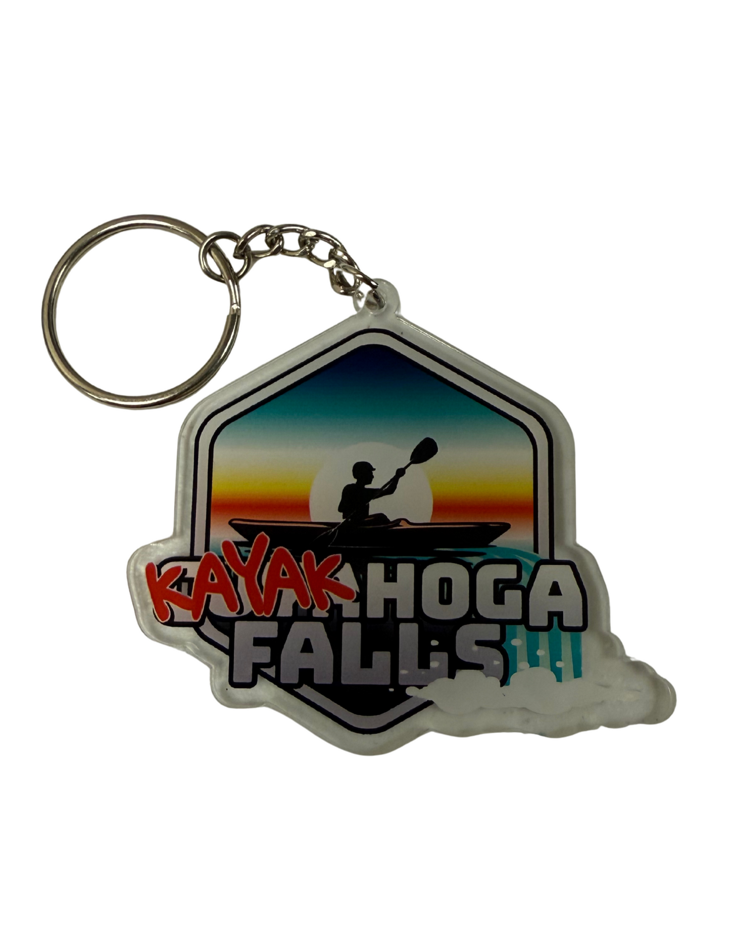 Cuyahoga Falls Kayak Acrylic Keychain