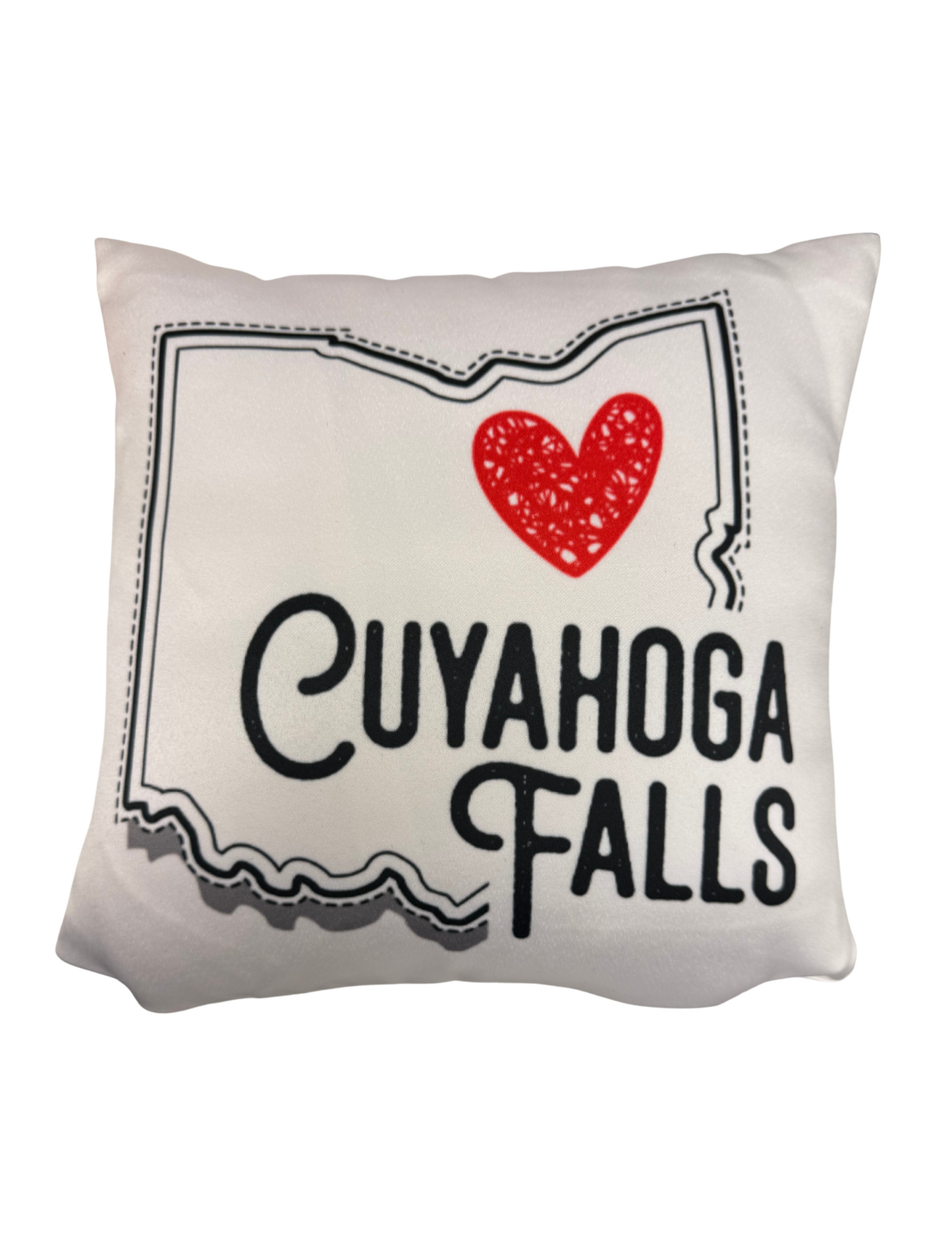 Heart Cuyahoga Falls Pillow