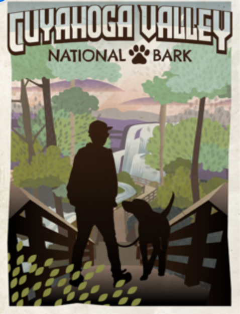 CUYAHOGA VALLEY NATIONAL BARK CREWNECK/SWEATSHIRT. DOG LOVERS!!