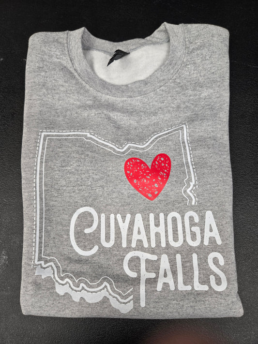 Heart Cuyahoga Falls Crewneck/ Sweatshirt