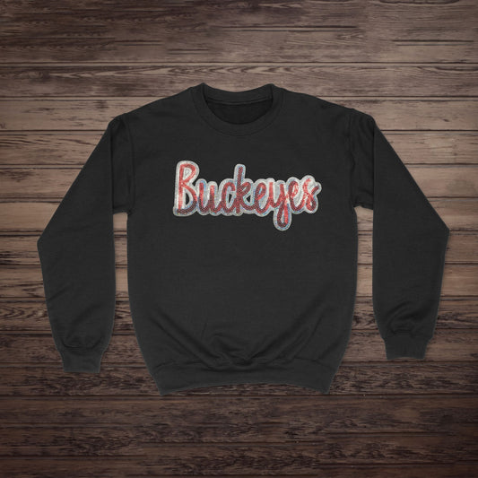 Buckeyes Sequin Crewneck