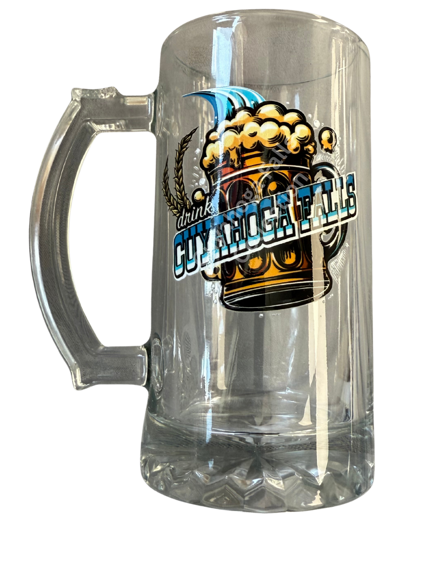 CUYAHOGA FALLS DRINK GLASS BEER MUG