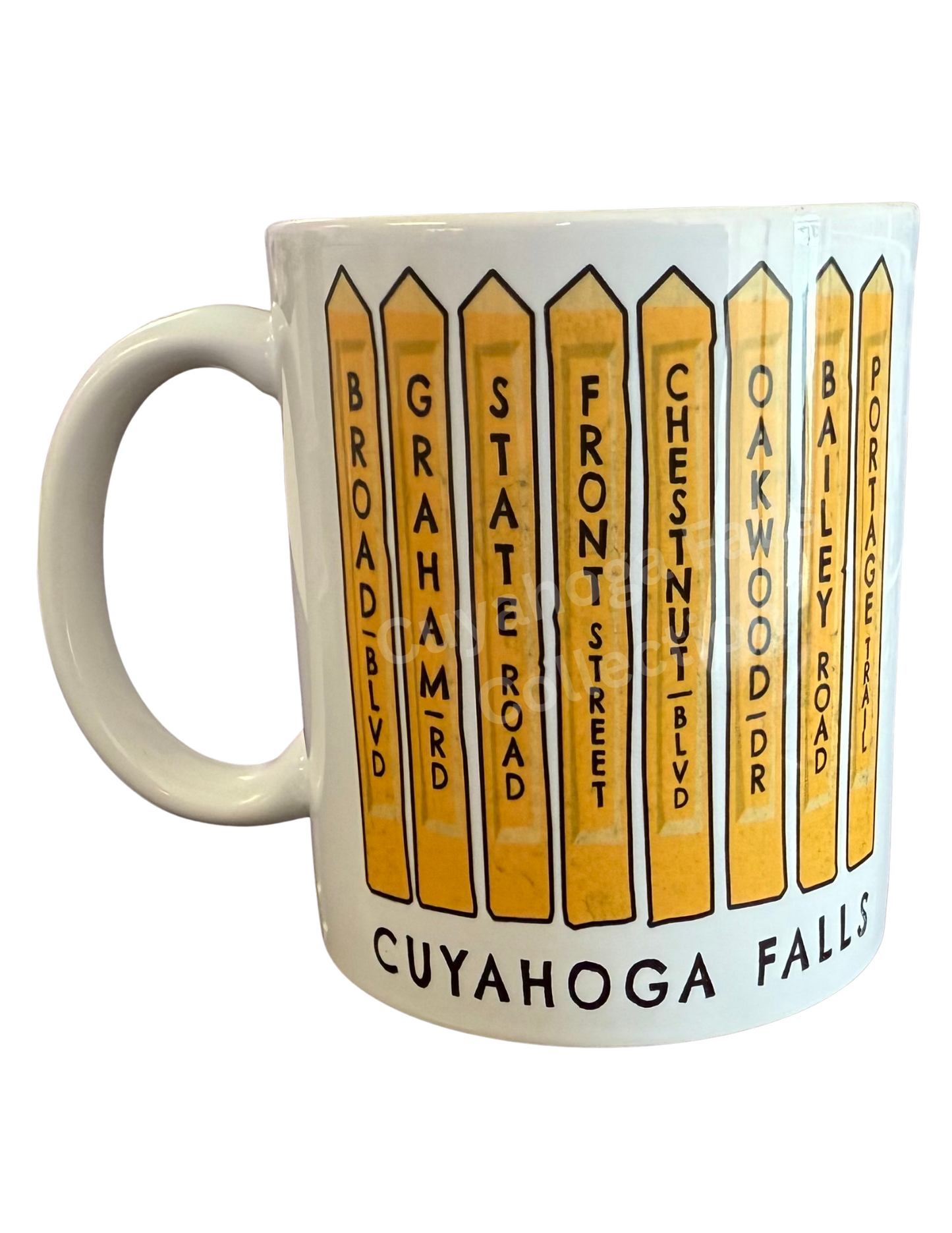 CUYAHOGA FALLS STREET SIGN MUG