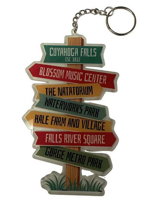 Cuyahoga Falls Landmarks Acrylic Keychain